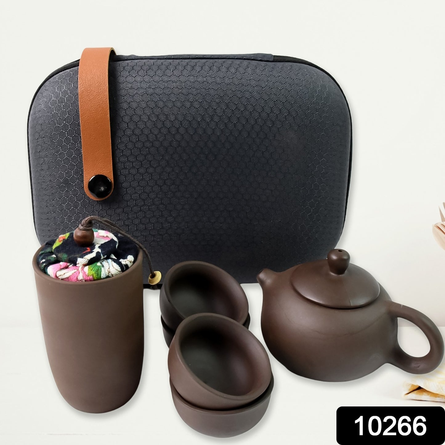 Portable Kung Fu Tea Set With A Portable Travel Bag (Set Of 6pcs) - Springkart 