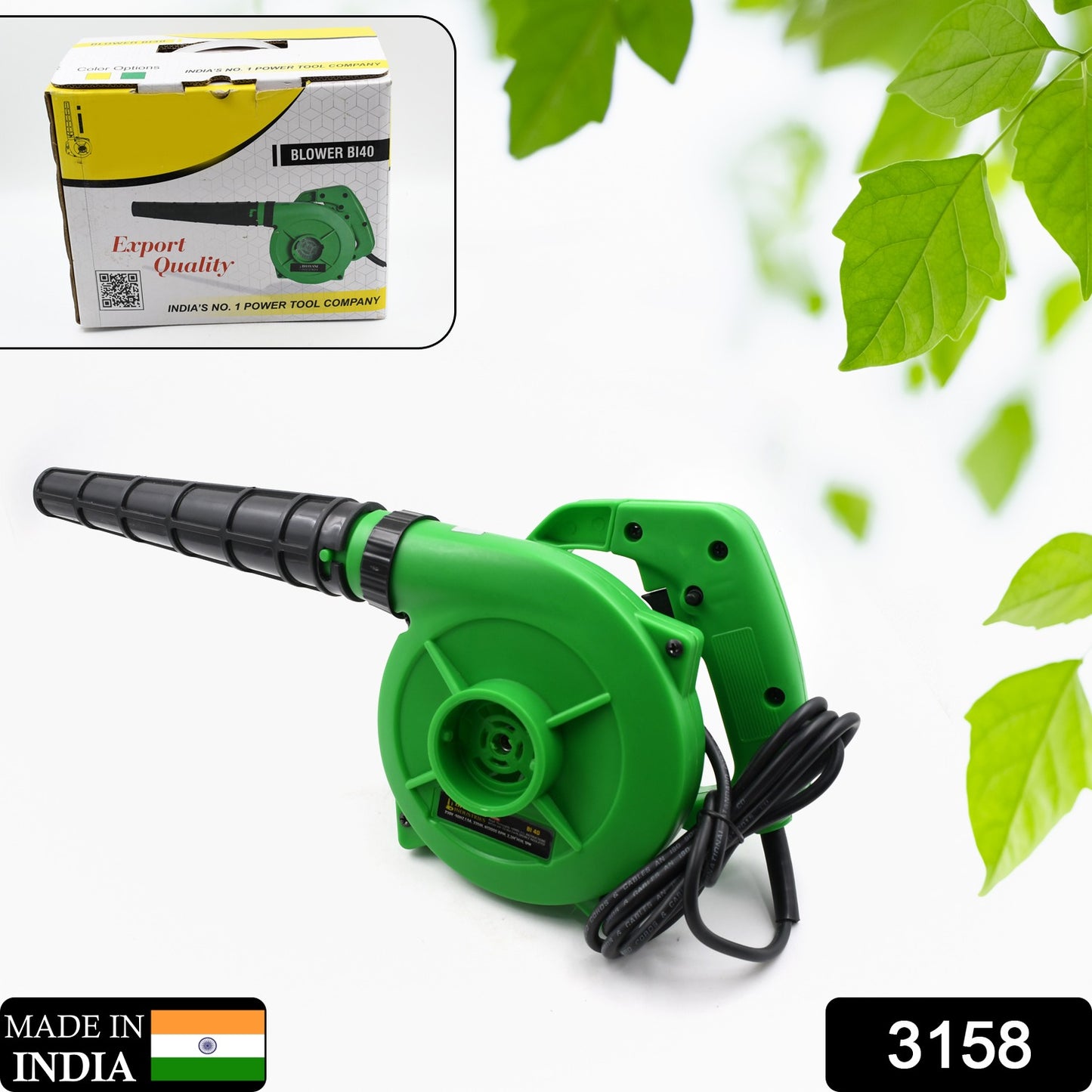 3158 650v Blower Portable Rifel Range Heavy Duty Air Blower Electric Air Blower For Homeofficecarpccomputer Dustgaragepatiogarden Leaftrash Cleaning (350w 2.3 M3min 13000 Rpm Green) - Springkart 