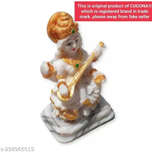 Saraswati ma murti Goddess Saraswati Maa Idol Marble Dust Goddess - Springkart 