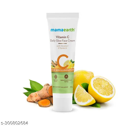 Mamaearth Vitamin C Daily Glow Face Cream With Vitamin C & Turmeric for Skin Illumination - 20 g