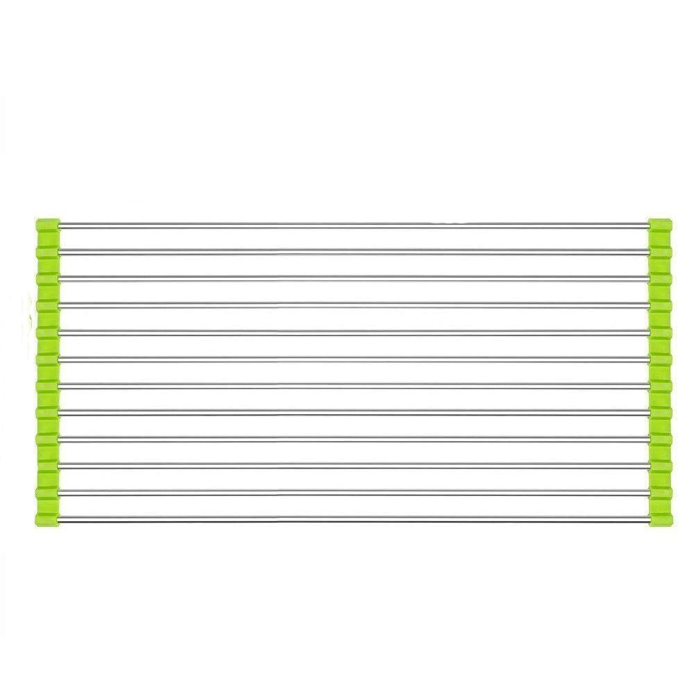 FOLDABLE DRAIN RACK KITCHEN SINK ROLL UP DISH DRYING RACK PORTABLE DISH RACK - Springkart 