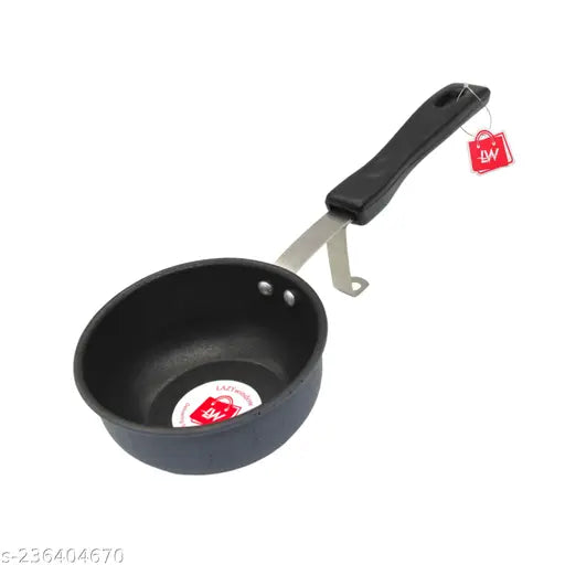 LAZYwindow Premium Quality Nonstick Tadka Pan, 11 cm, Black-S0155