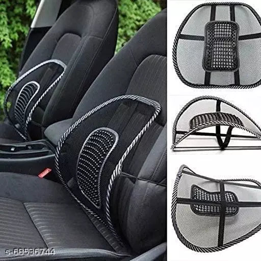 Lumbar Support, Car Mesh Back Support with Massage Beads Ergonomic Designed for Comfort and Lower Back Pain Relief - Lumbar Back Support Cushion for Car Seat, Office Chair ,Wheelchair - 1pcs - Springkart 