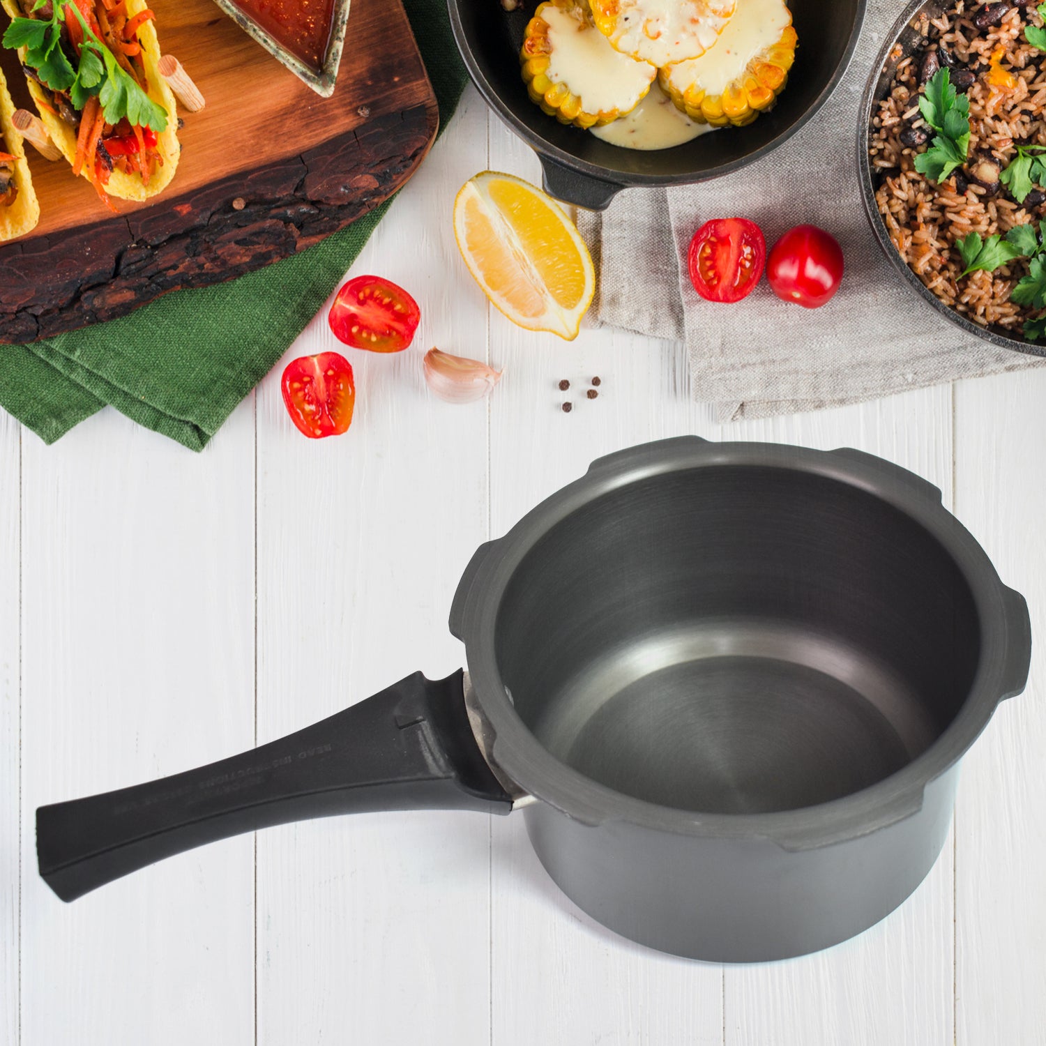 Aluminium Rays Black Beauty Pressure Cookers With Outer Lid (2.5 Litres) - Springkart 