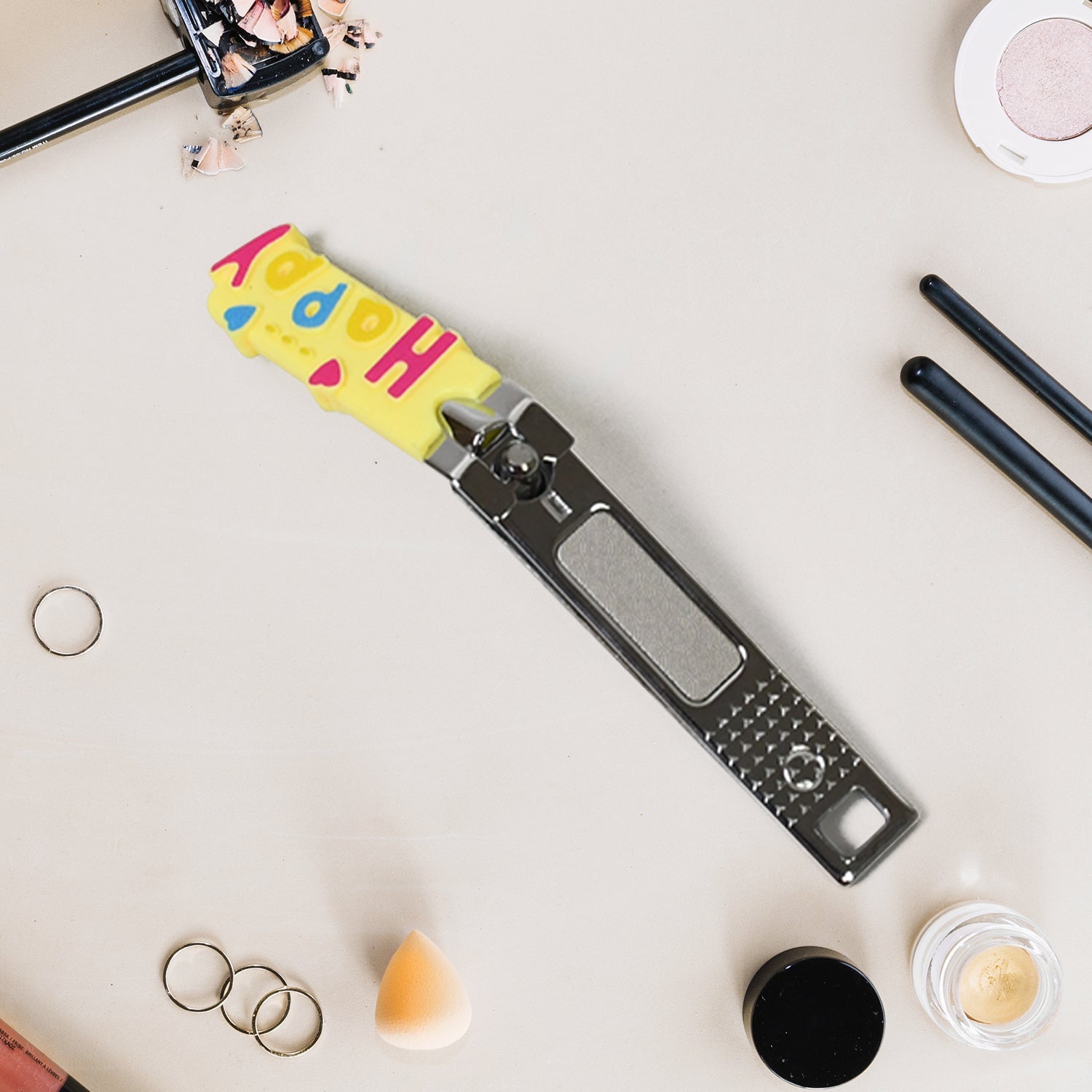 Cute Nail Clipper With Nail Catcher Nail File - Stainless Steel (1 Pc) - Springkart 
