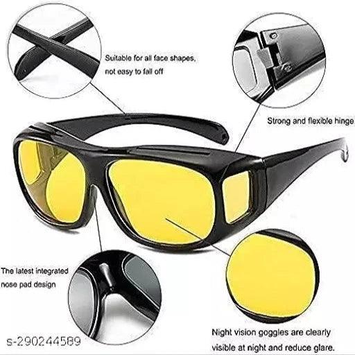 HD Vision Glasses for Men Women Anti Glare 100% UV Protected (Pack of 2)UV PRotection - Springkart 