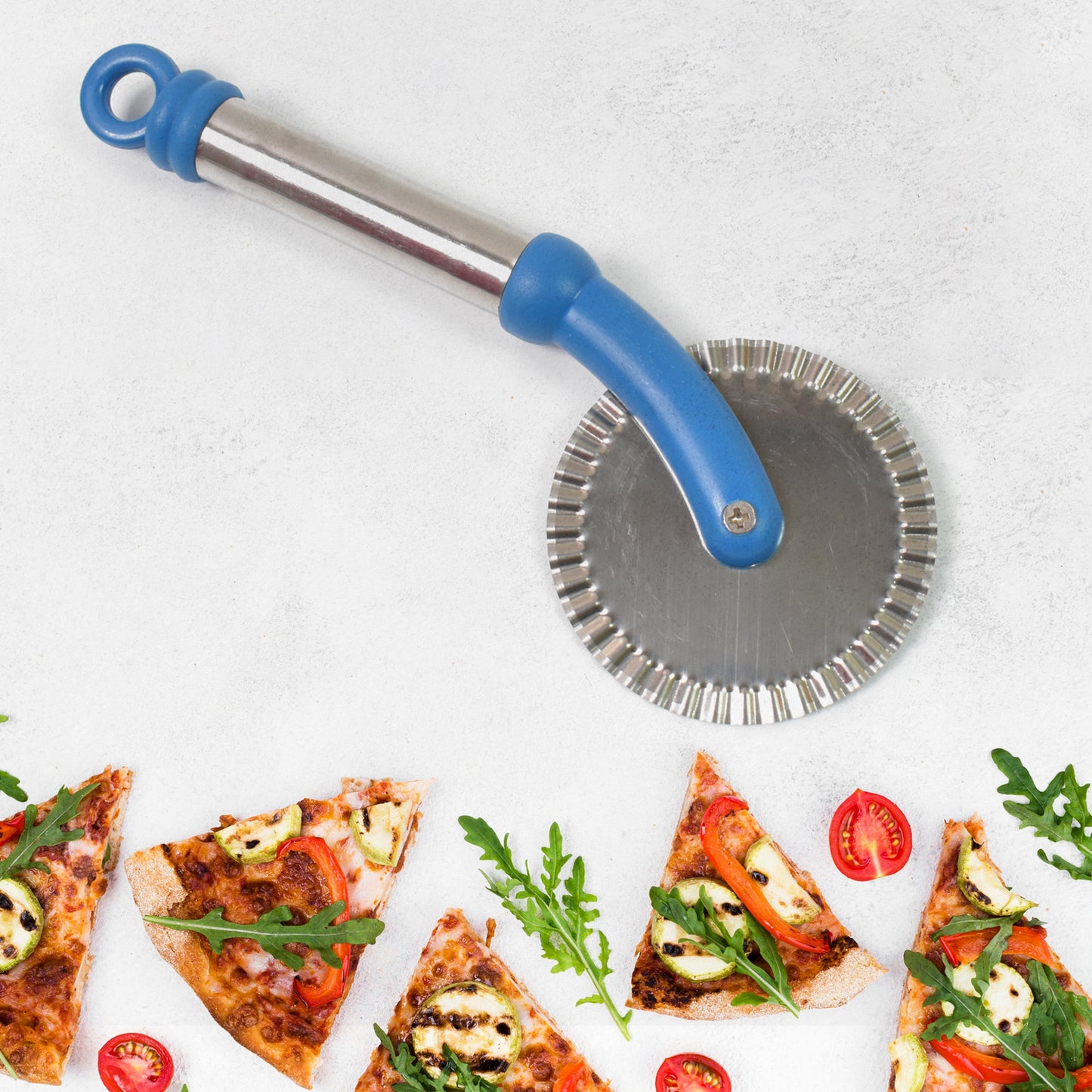 Multi Purpose Use Curly Pizza Cutter Pastry Cutter Sandwiches Cutter (1 Pc) - Springkart 