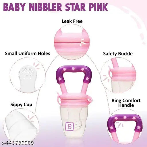 Baby Fruit Nibbler and Baby Mouth Nipple for Kids ( Multicolour ) Combo With Evil Eye