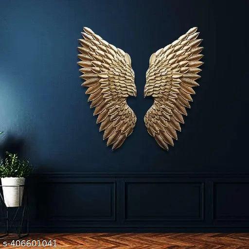 Gold Metal Wings Wall Decor Leaf Wall Hanging Decoration