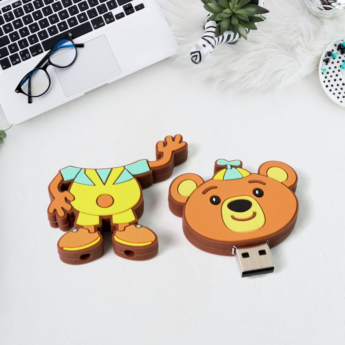 Portable Cartoon Shape Silicone Usb Pen Drive Flash Disk (15 Gb With Baby Rhymes Song 1 Pc) - Springkart 