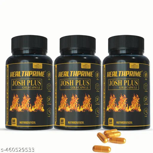 Healthprime Josh Plus for Men - Performance, Energy & Muscle Gaining(60NOx3) - Springkart 