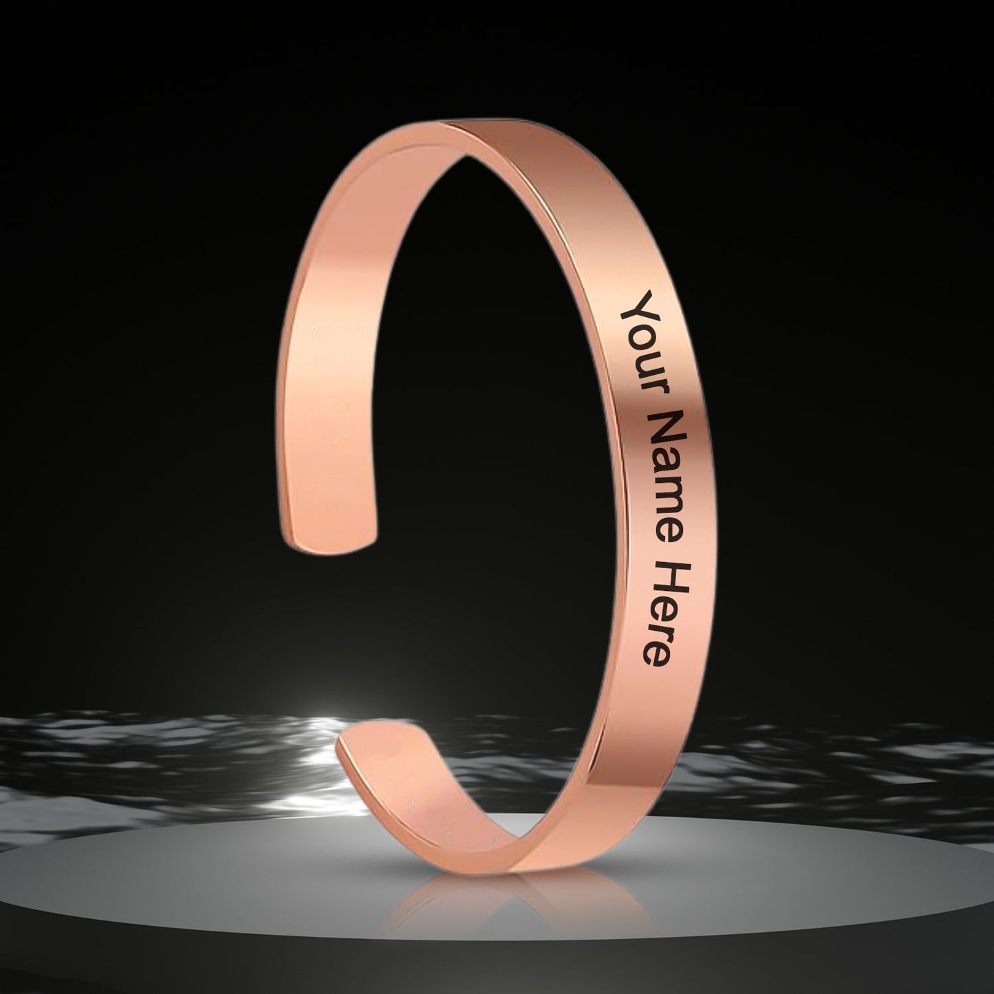 Customized Personalized Stylish Kada Bracelet (1 Pc Rose Gold Copper) - Springkart 