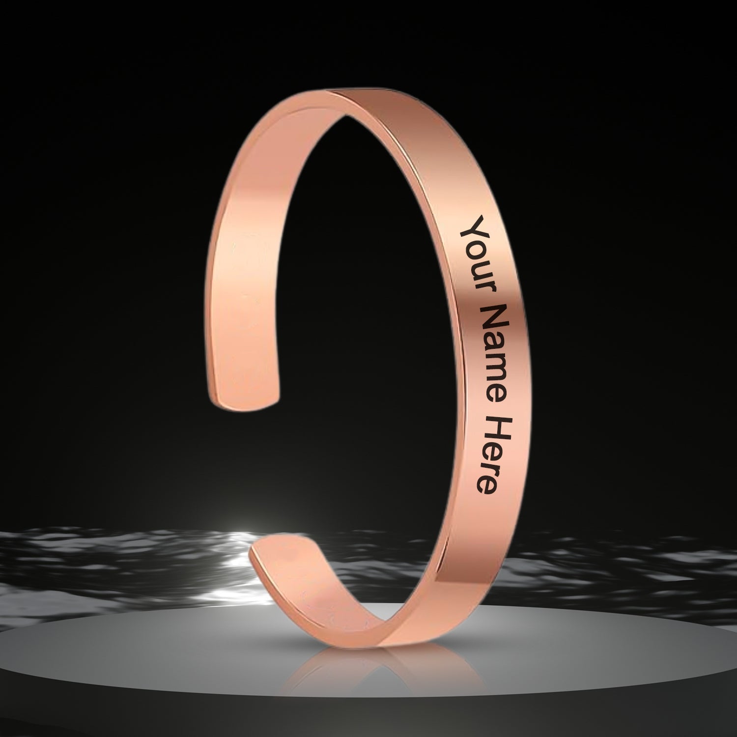 Customized Personalized Stylish Kada Bracelet (1 Pc Rose Gold Copper) - Springkart 