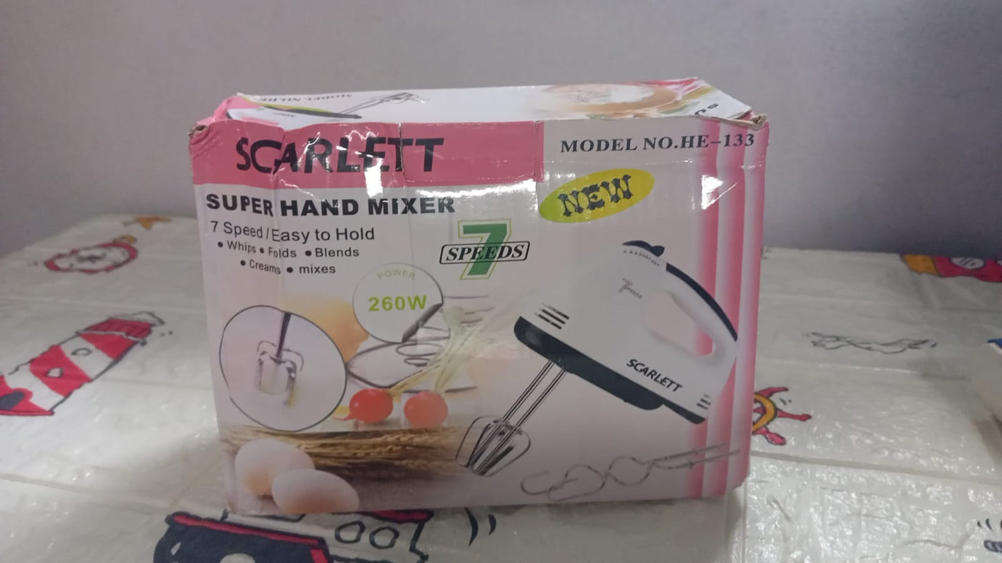 Compact Hand Electric Mixer / Blender for Whipping / Mixing with Attachments - Springkart 