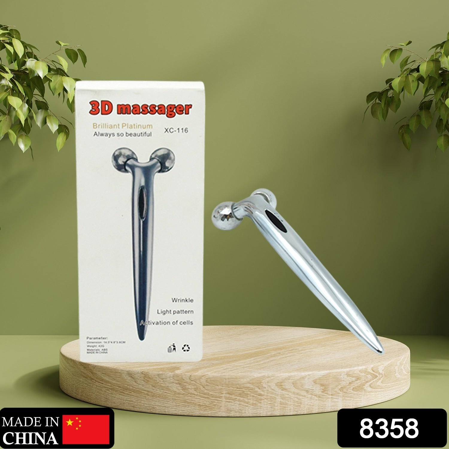 360 Degree Facial Roller, designed for face lifting and skin tightening, improves blood circulation and reduces puffiness. - Springkart 