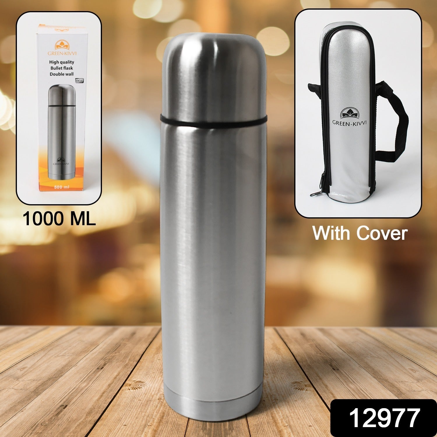 Vacuum Stainless Steel Double Wall Water Bottle, Fridge Water Bottle, Stainless Steel Water Bottle Leak Proof, Rust Proof, Cold & Hot Thermos steel Bottle| Leak Proof | Office Bottle | Gym | Home | Kitchen | Hiking | Trekking | Travel Bottle (1000 ML) - Springkart 