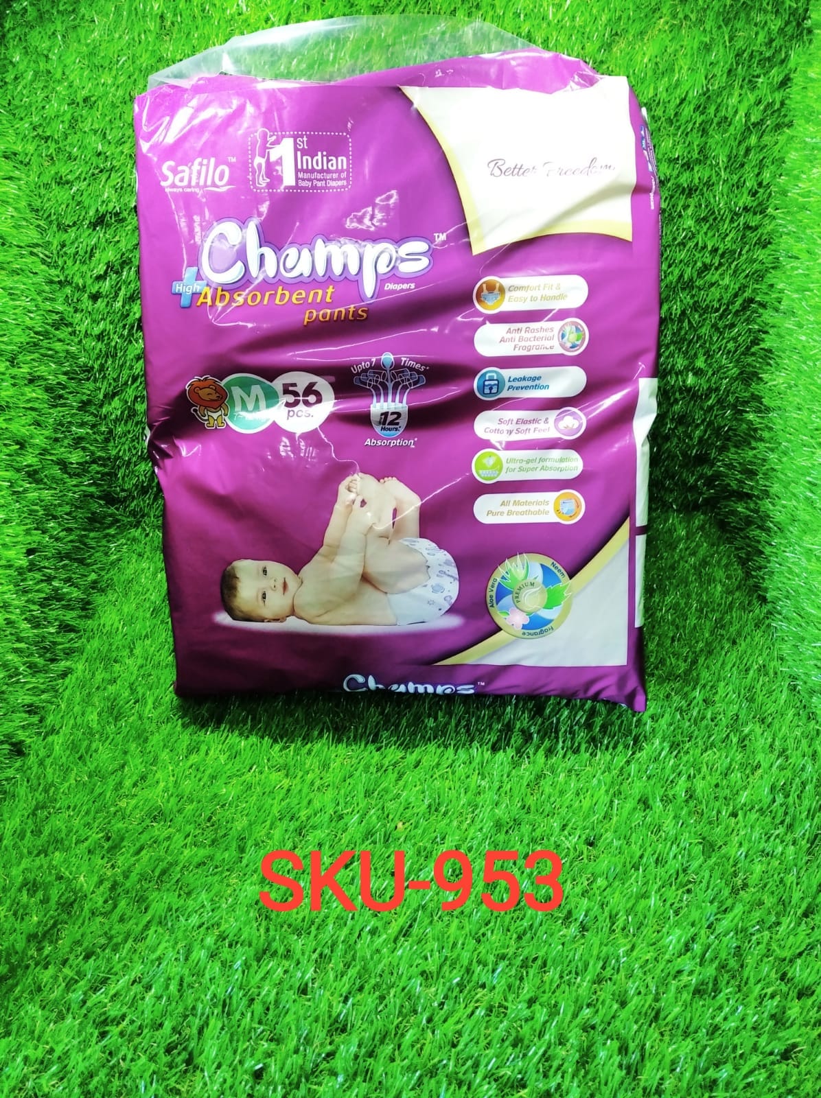 Premium Champs High Absorbent Pant Style Diaper Small, Medium and Large Size Diaper - Springkart 
