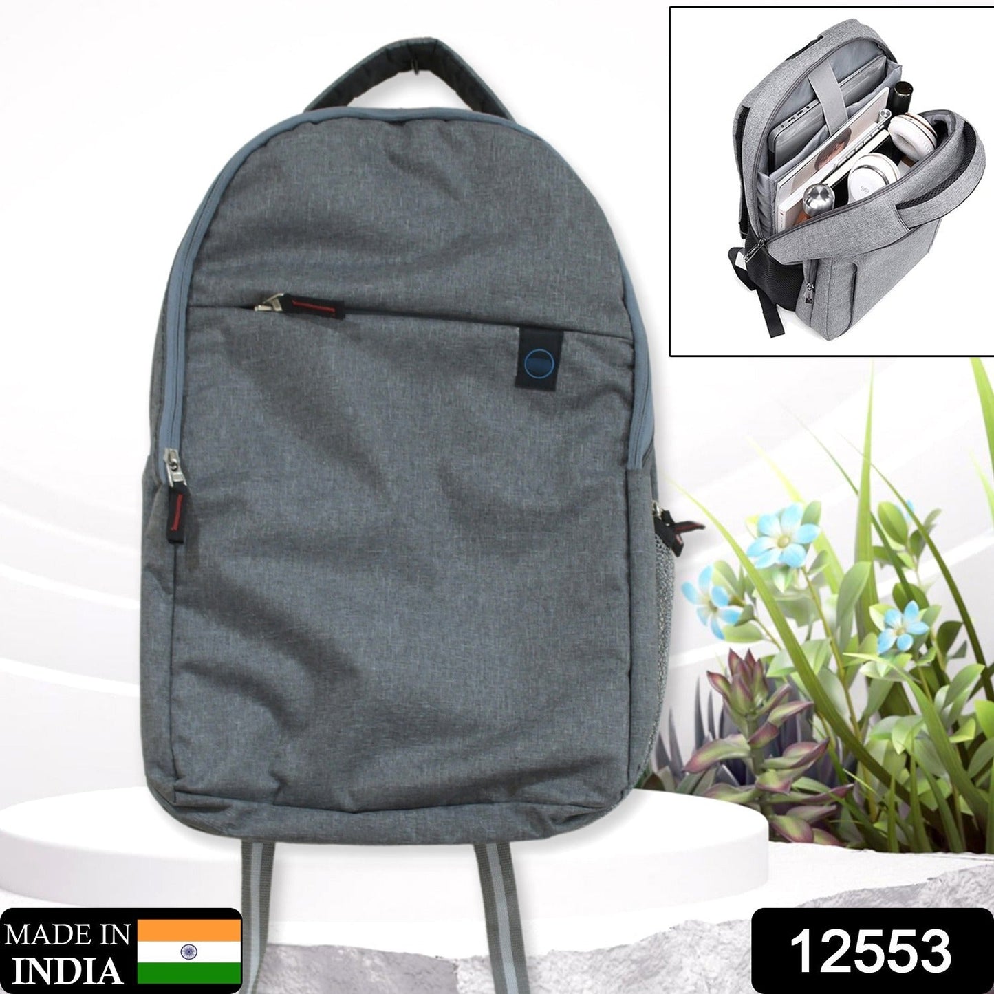 Laptop Bag With Adjustable Shoulder Strap & Storage Pockets, Lightweight, Water-Resistant, Travel-Friendly Bag Office Bag / School Bag / College Bag / Business Bag - Springkart 