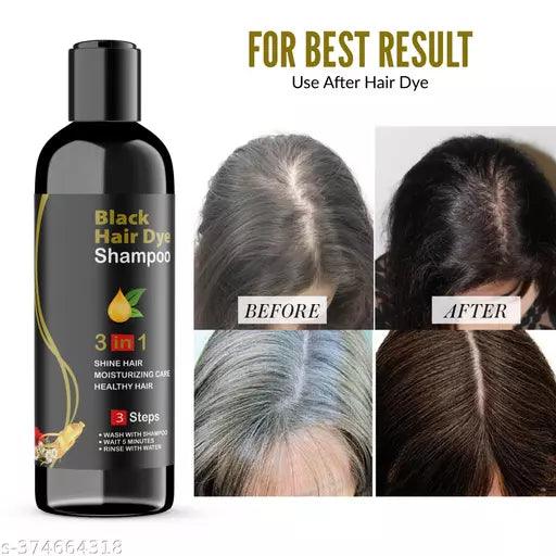 Herbal 3 in 1 Hair Dye Black Hair Shampoo for Women & Men 100ml (BLACK HAIR DYE SHAMPOO) (Pack of 2) - Springkart 