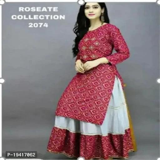 Stylish Fancy Rayon Kurta With Bottom Wear Set For Women  Payment:- Pre-Paid.