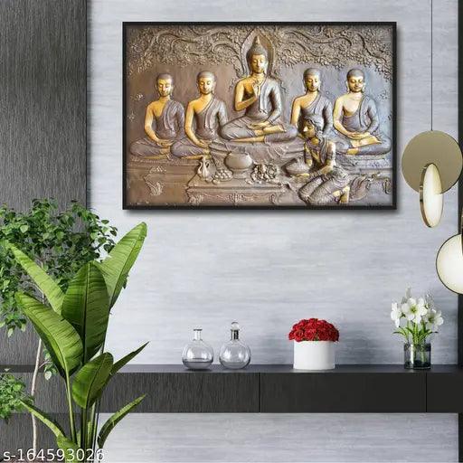 Gautam Buddha Wall Stickers (Size 24x16.5 Inch)