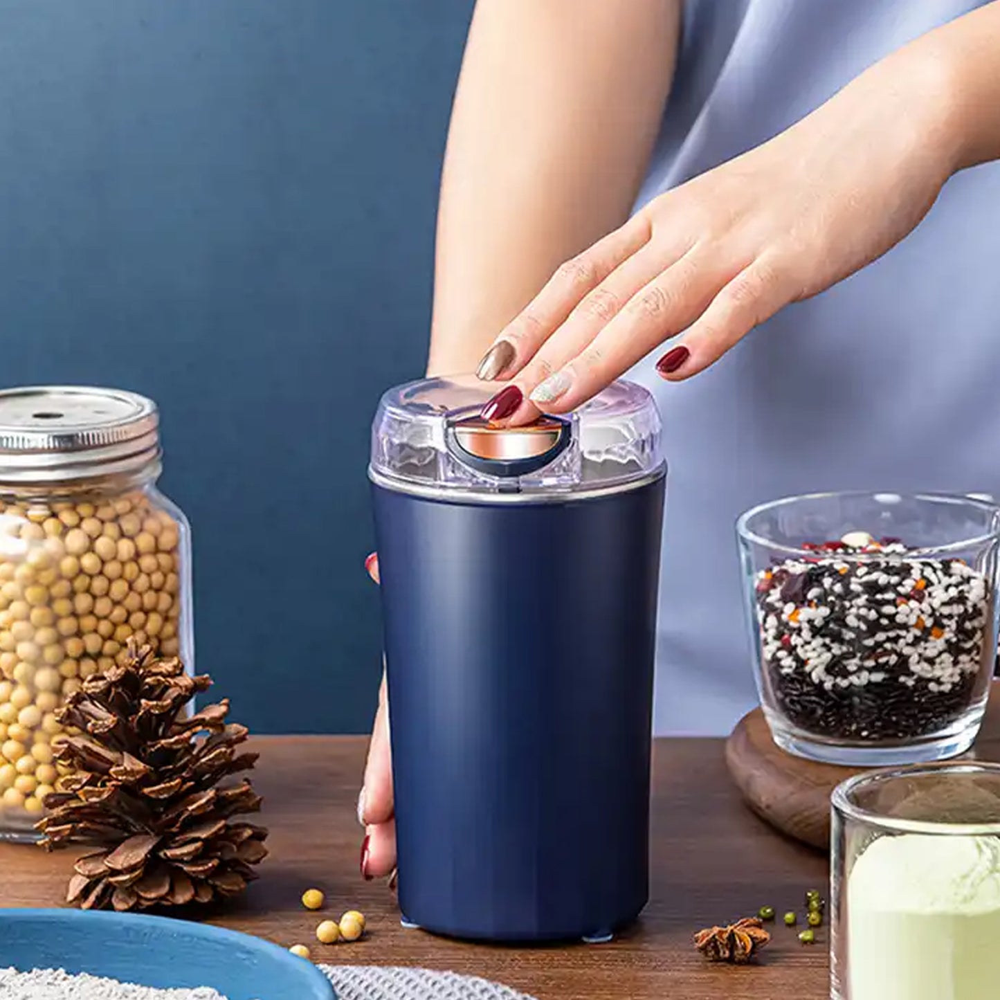 5324 Mini Mixer Small Blander Power Full Mini Grinder Electric Coffee Bean Grinder Grinder Machine Portable Grinder For Home And Office. - Springkart 