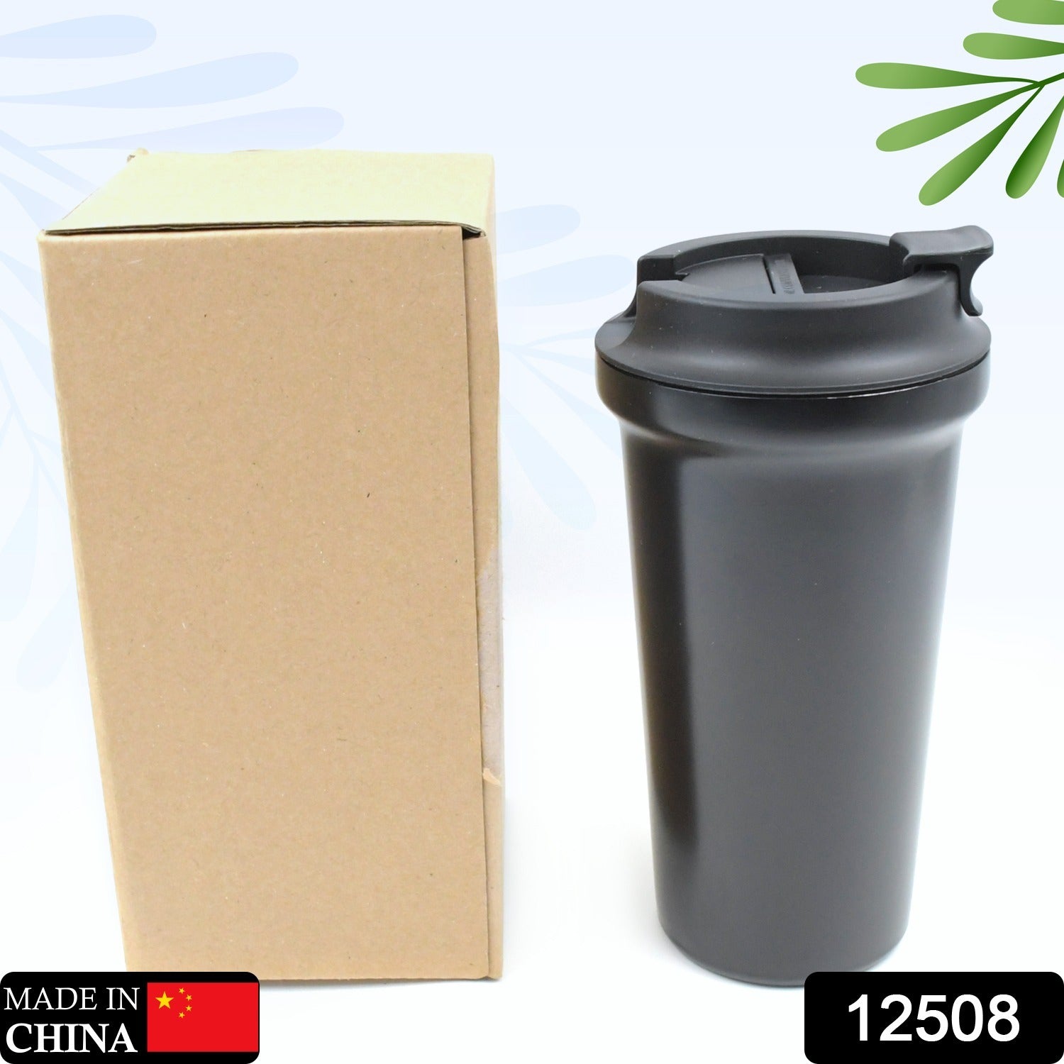 Inside Stainless Steel & Outside Plastic Vacuum Insulated Insulated Coffee Cups Double Walled Travel Mug, Car Coffee Mug with Leak Proof Lid Reusable Thermal Cup for Hot Cold Drinks Coffee, Tea (1 Pc) - Springkart 