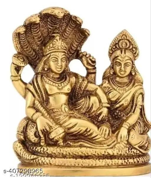 Vishnu Laxmi Sitting on Sheshnag Lord Narayan (L-10cm, B-6cm, H-12cm)