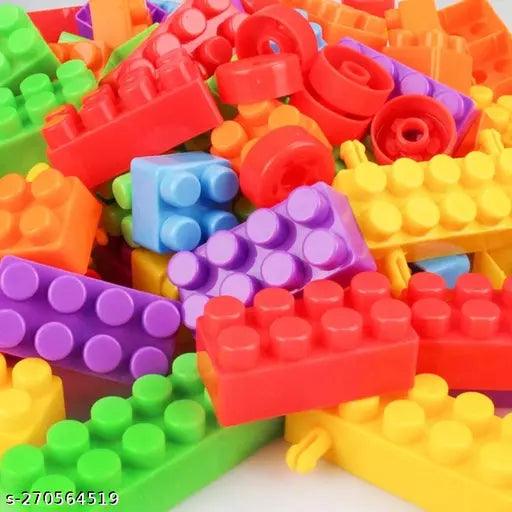 Block High Quality Building Blocks 100 Piece Colourful Indoor Construction Brick Block Toys Game Set for 3-8 Years Old Kids for Creative Activity Fun Educational Learning Children Puzzle Games 3+ Year Old 5+ 2+ 10+ years Brain Development For Children - Springkart 