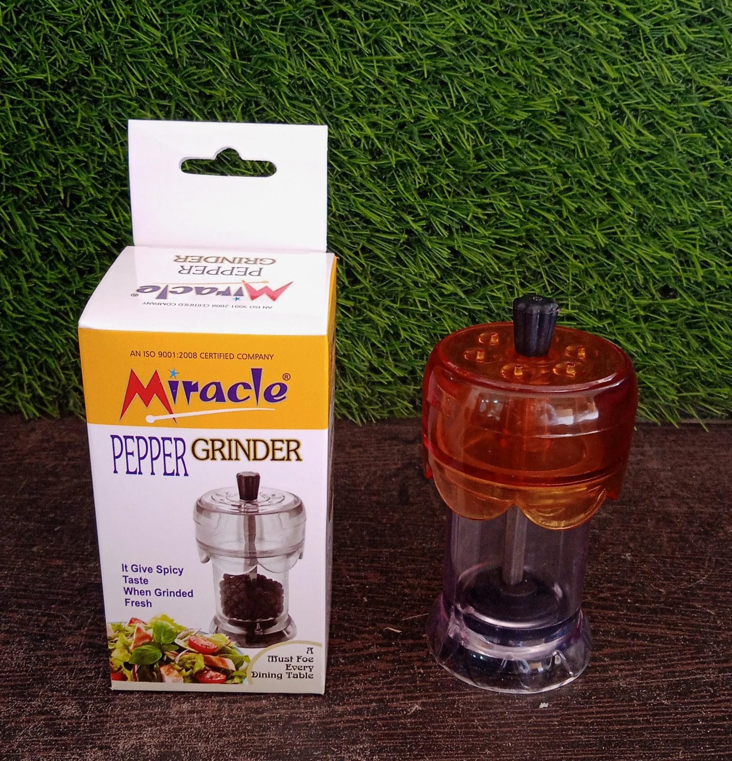 Miracle Transparent Plastic Salt and Pepper Grinder, Pepper Grinder Manual Pepper Grinding Tool, Pepper Crusher Grinder (1 Pc) - Springkart 