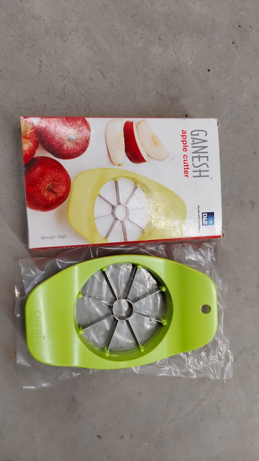 Ganesh Plastic & Stainless Steel Apple cutter (colors may vary) - Springkart 