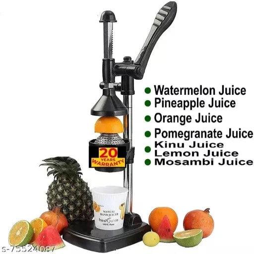 Kitchen crown aluminium hand press juicer, Black - Springkart 