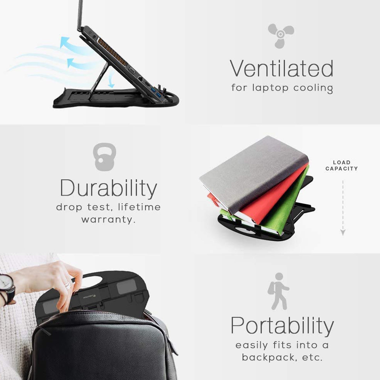 6226 Adjustable Laptop Stand Patented Riser. With Portable Mobile Stand - Springkart 