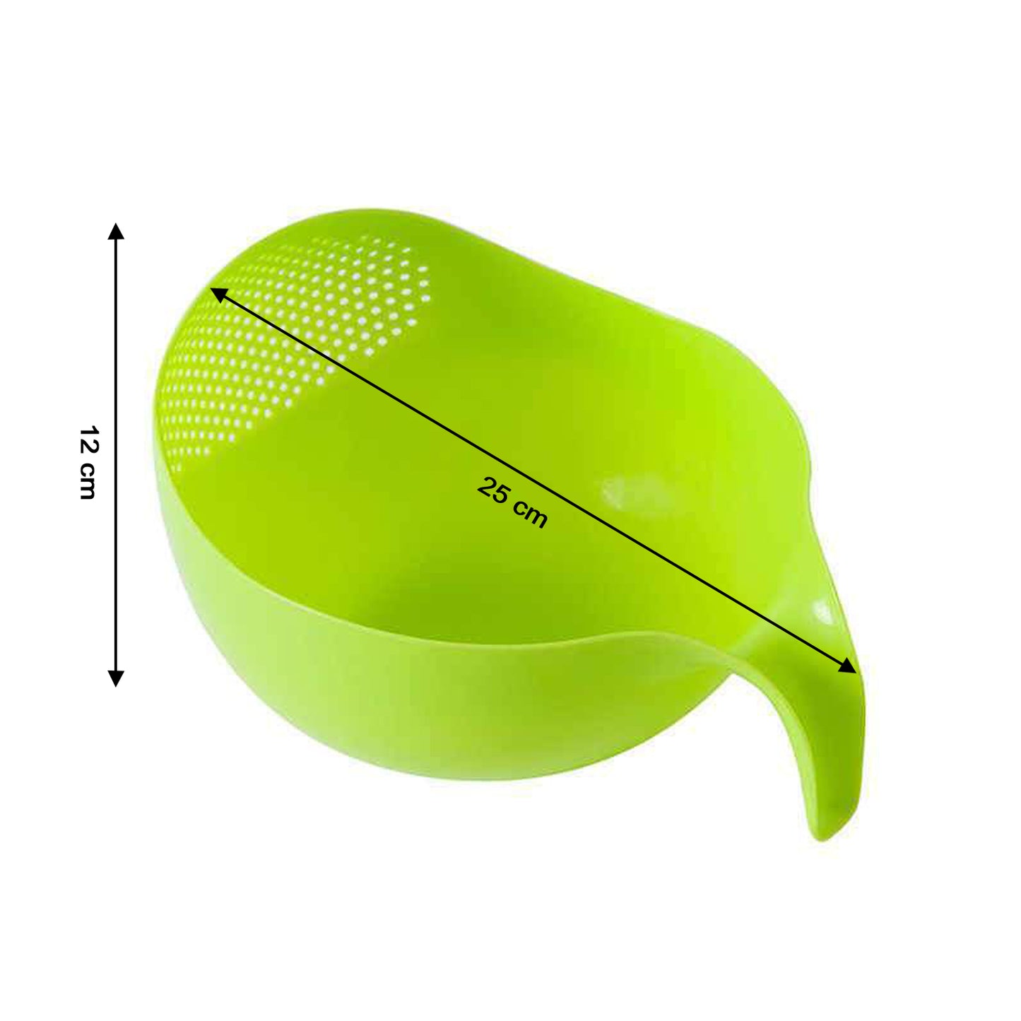 2068 Plastic Rice Bowlfood Strainer Thick Drain Basket With Handle For Rice Vegetable Fruit (Set Of 3pcs) - Springkart 