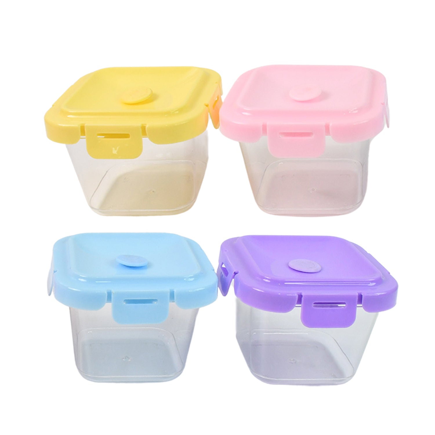 Plastic Food Storage Containers With Lid (4 Pcs Set 500 Ml) - Springkart 