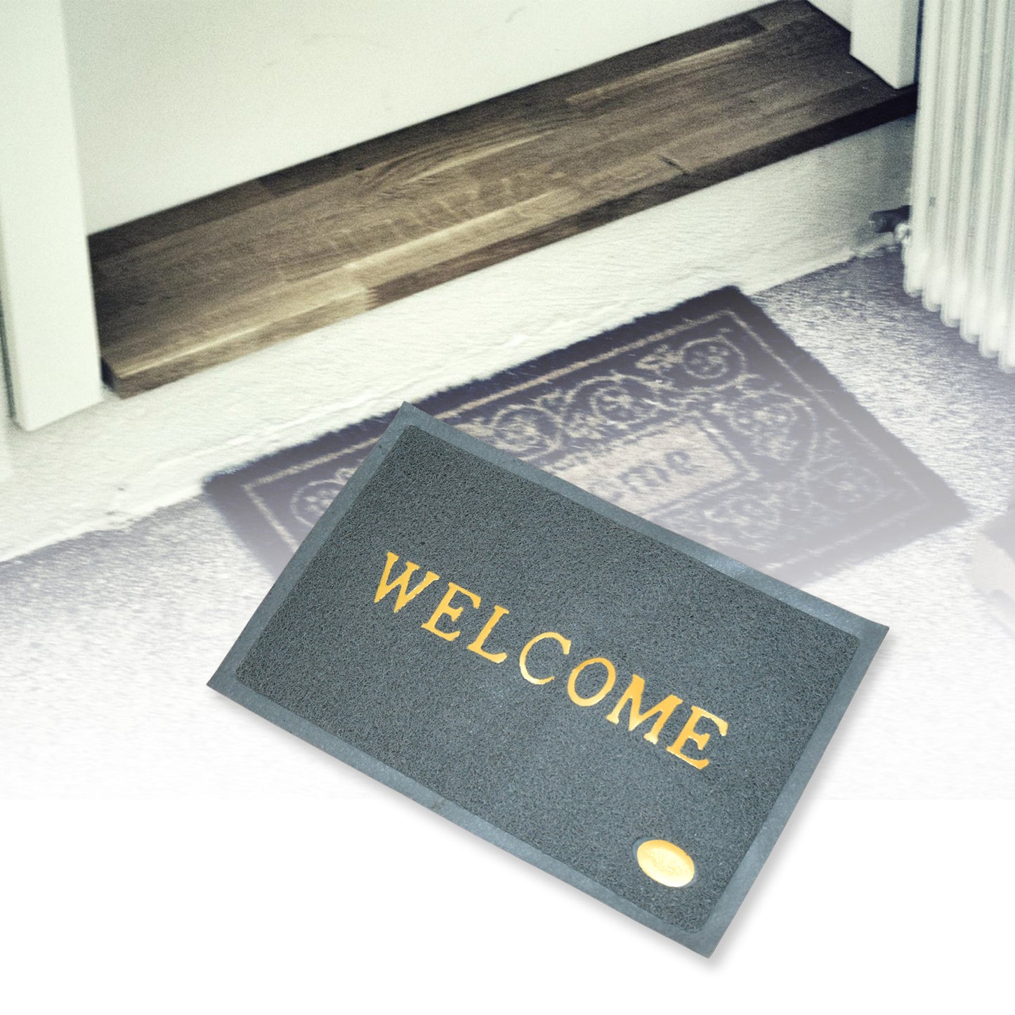 8822 Welcome Door Mat For Home Entrance Outdoor Mat Anti Slip Heavy Duty And Waterproof Easy To Clean For Entry For Bedroom Living Room (23x15 Inch) - Springkart 