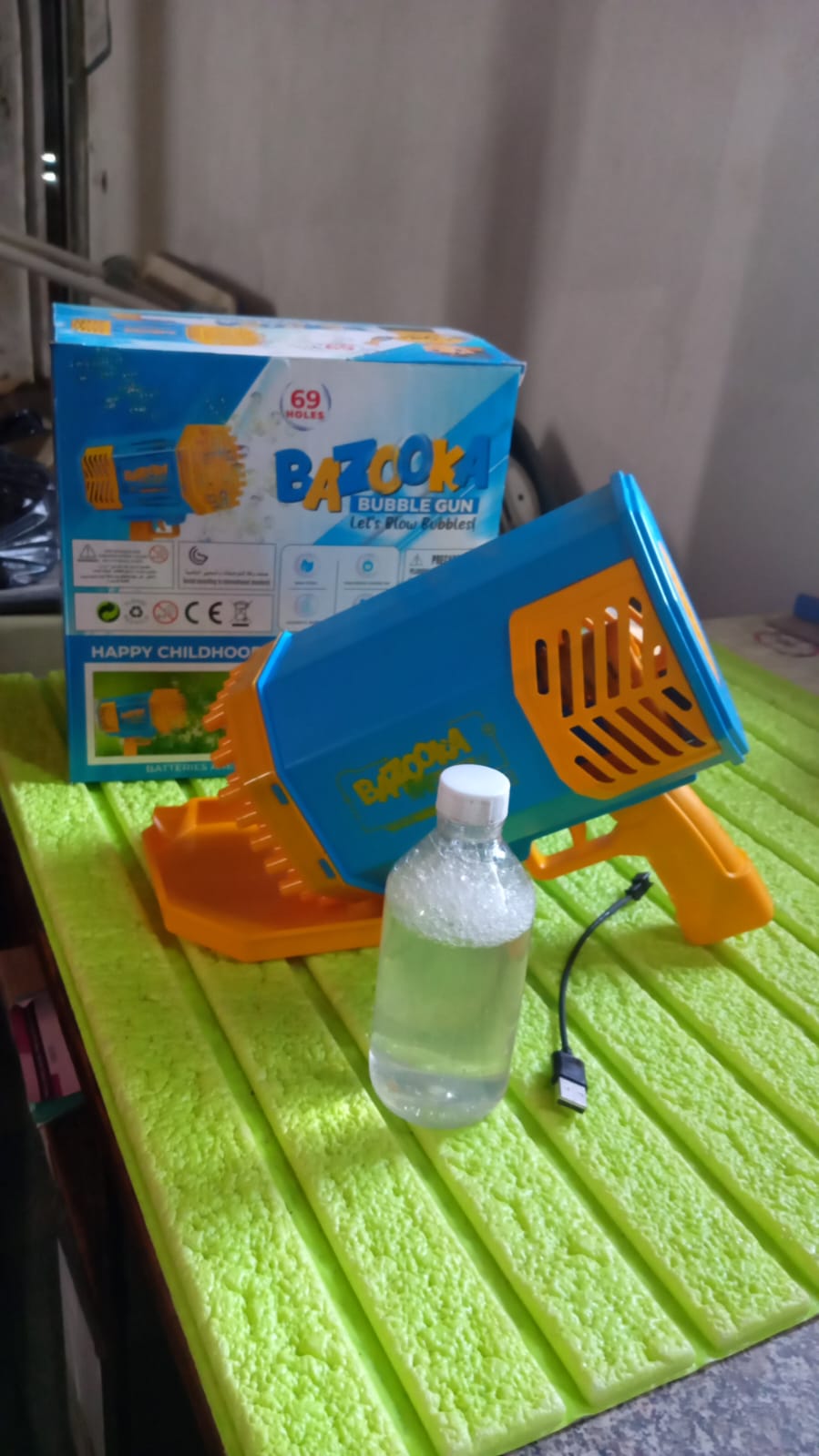 17923 69 Holes Big Rechargeable Powerful Machine Bubble Gun Toys For Kids Adults Bubble Makers Big Rocket Boom Bubble Blower Best Gifts - Springkart 