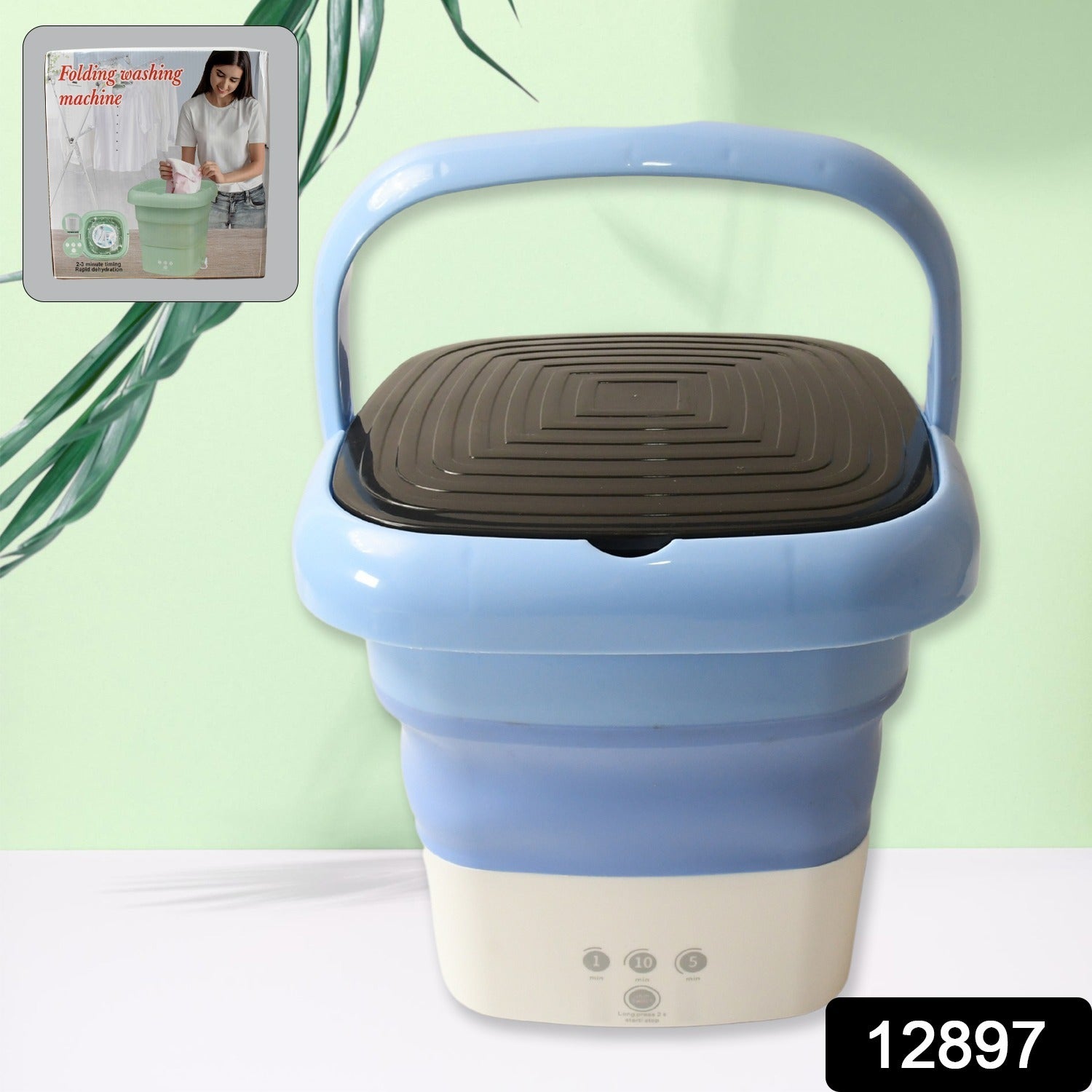 Folding Washing Machine, Mini Portable Washing Machine, Deep Cleaning, Mini Foldable Washing Machine, Suitable For Socks, Underwear, Baby Clothes & Other (1 Pc) - Springkart 