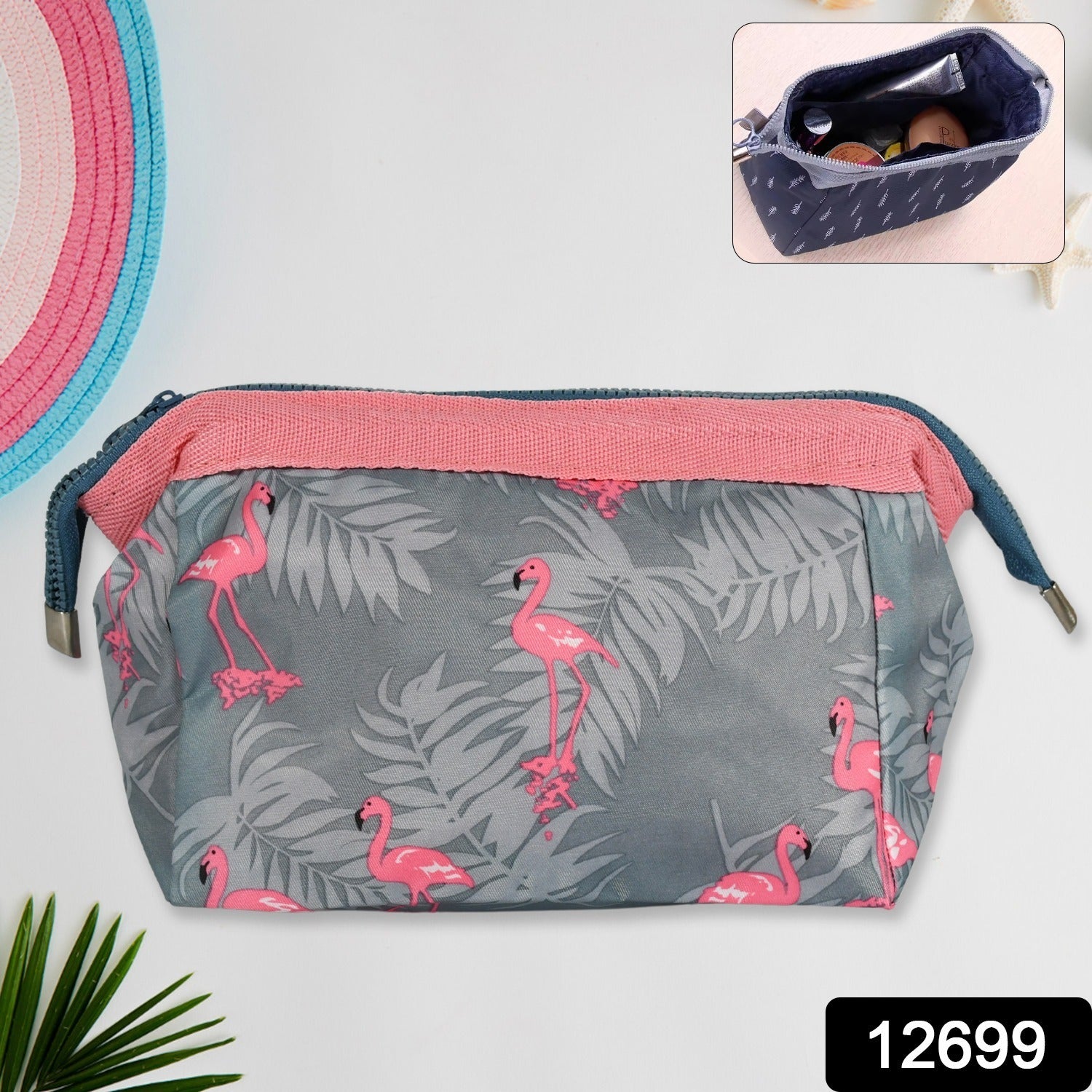 Makeup Bag / Pouch / Travel Cosmetic Bags / Brush Pouch Toiletry Kit Fashion Women Jewelry Organizer with Zipper Portable Purse Pouch (1 pc / 25×13 Cm) - Springkart 