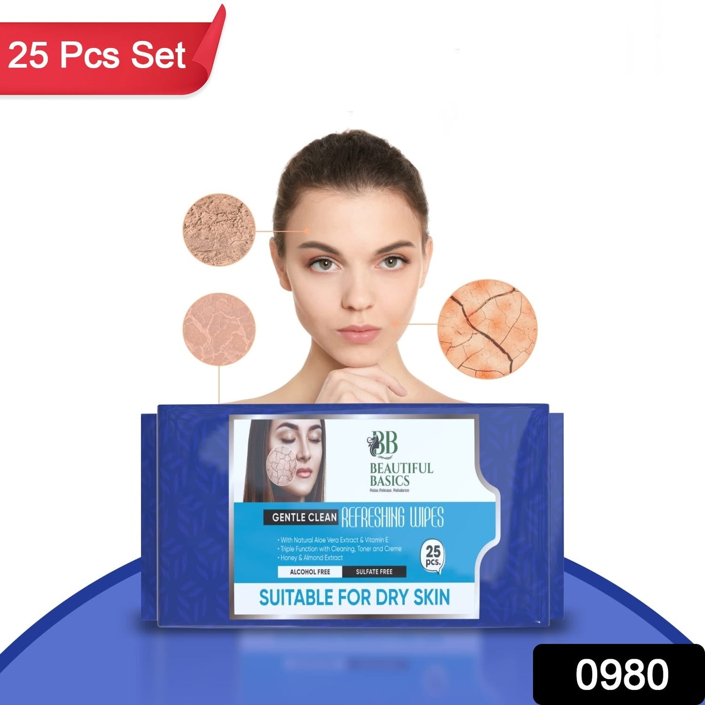 Refreshing Wet Wipes for Face | Facial Cleansing | Refreshing & Skin Hydration| Soothing for skin | pH Balance & Alcohol Free | Nourishing with Fruit extract | 25 Wipes - Springkart 
