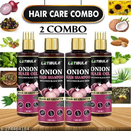 Red Onion Black Seed Oil Ultimate Hair Care Kit (Shampoo(100ml) + Hair Oil(60ml))- Net Vol??(2 Items in the set) Pack-2