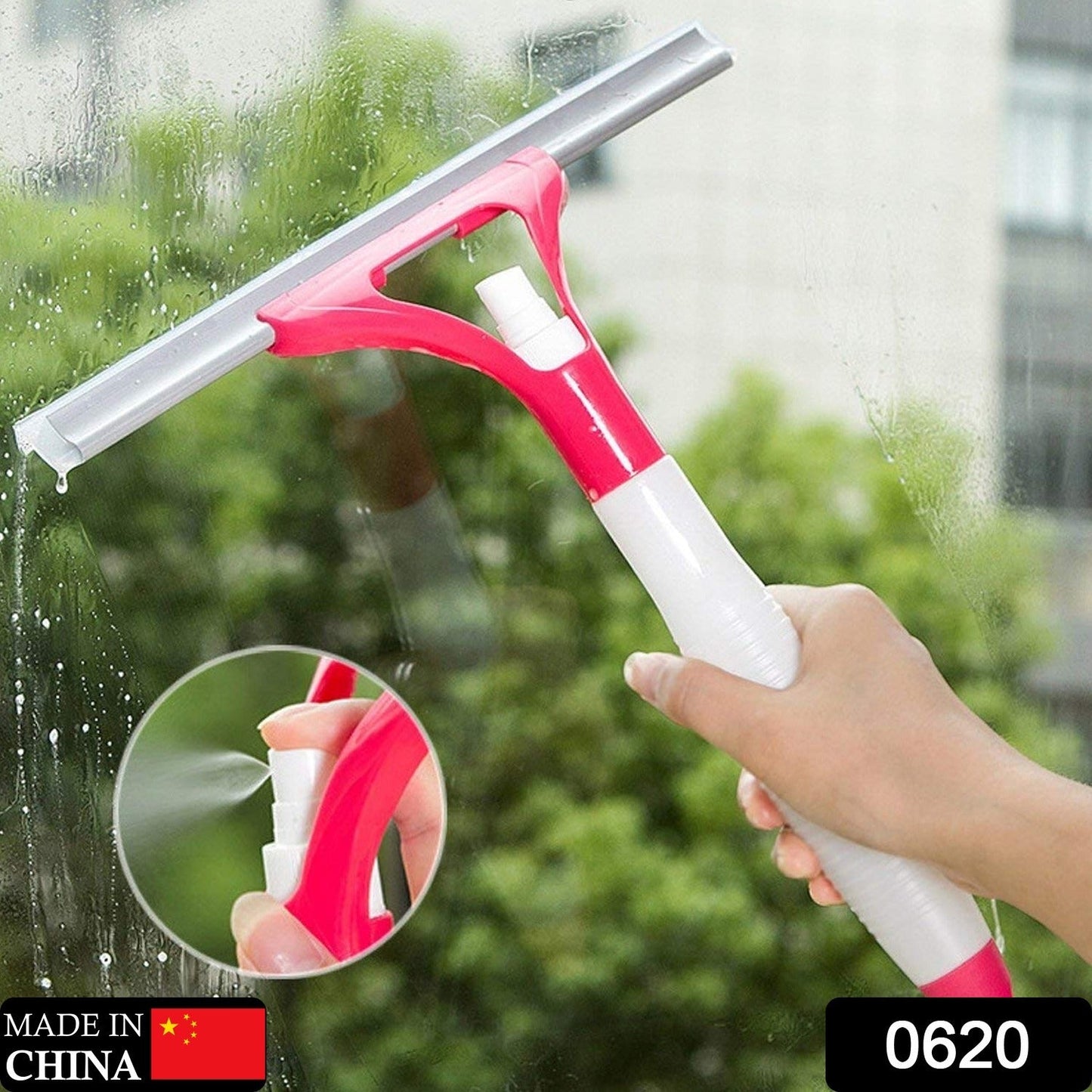 All-in-One Cleaning Brush: Spray, Wash, & Wipe (Windows, Glass, Car) (1 Pc) - Springkart 