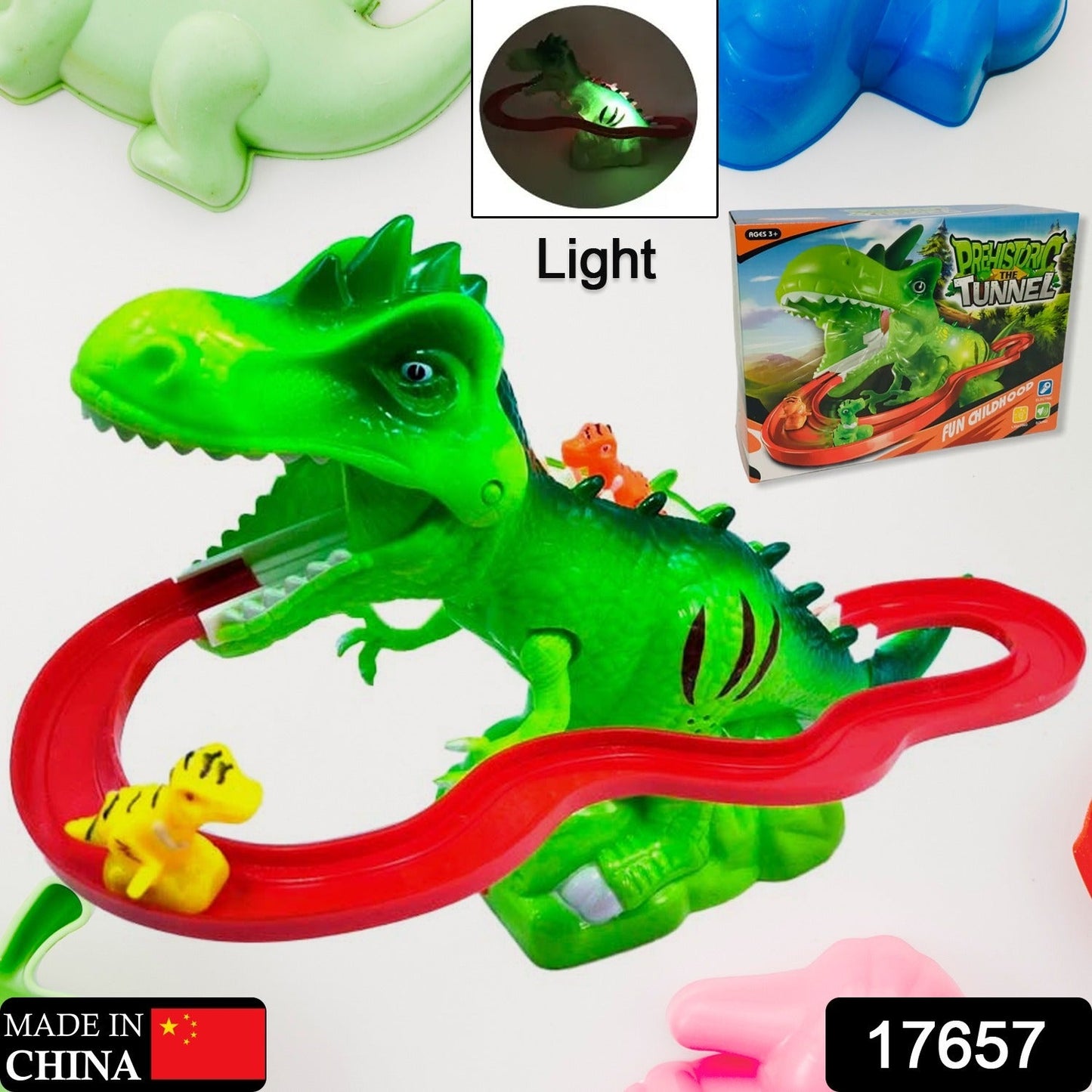 Children Electric Tracks Climb Stair Dinosaur Toys Glowing With Sound Kid Toy Animals Model Interactive Toys - Springkart 