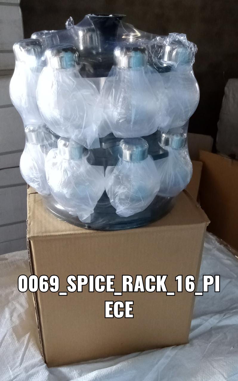 Multipurpose Revolving Plastic Spice Rack Set (16pcs) - Springkart 