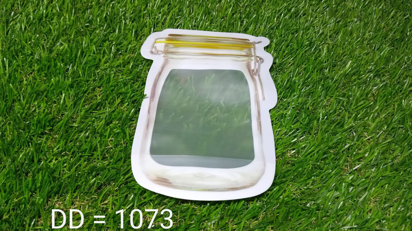Reusable Airtight Seal Plastic Food Storage Mason Jar Zipper (150ml) - Springkart 