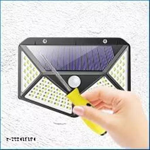 Solar Lights Outdoor, 100 LED Solar Security Light with Motion Sensor Solar Waterproof Wall Light Solar Powered Light with 3 Modes - Springkart 