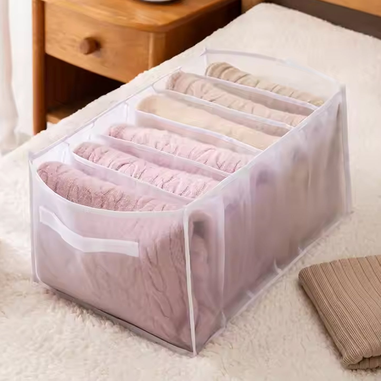 8 Compartment Storage Box Wardrobe Clothes Organizer (1 Pc)