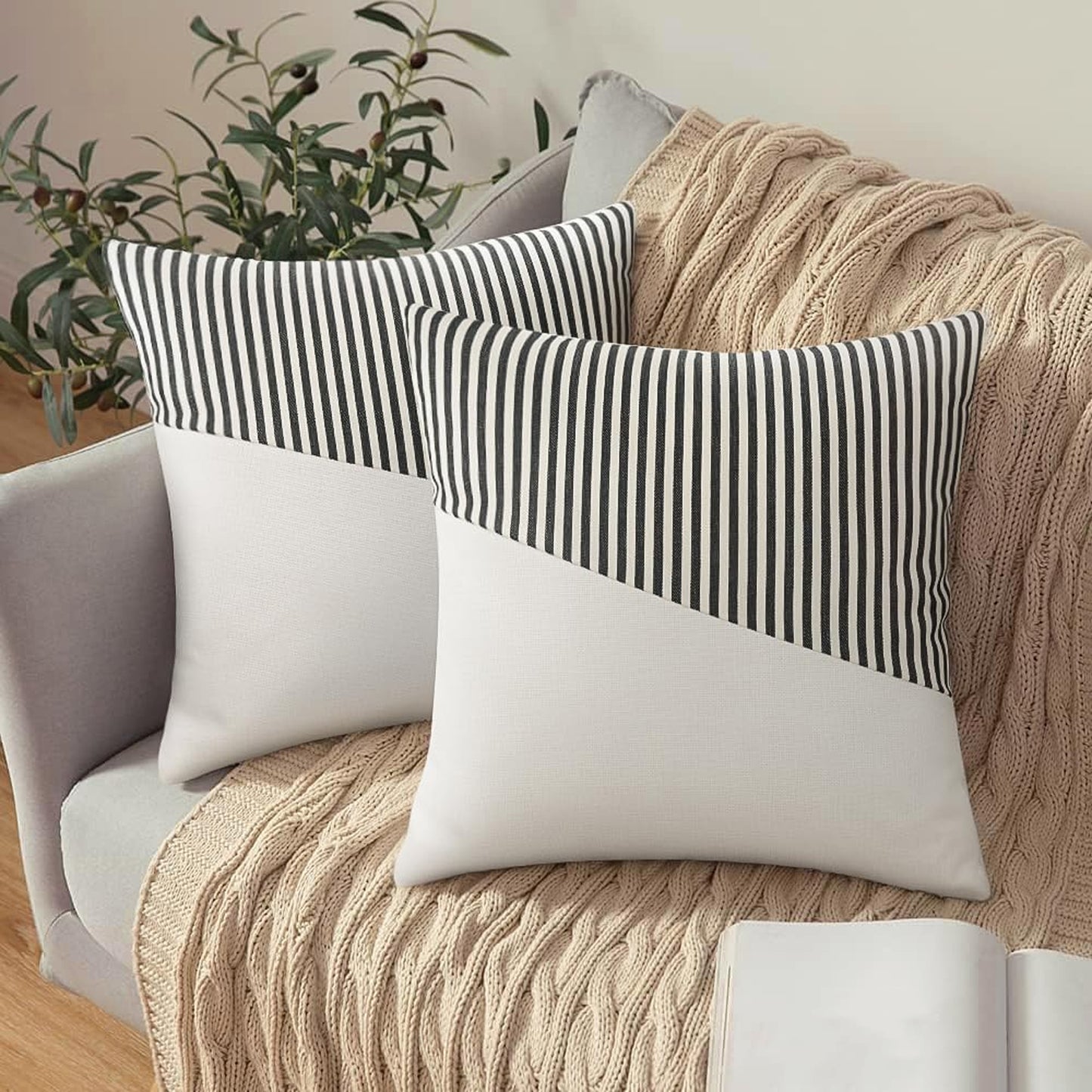 Decorative Pillow Covers Cushion Cases Soft Cotton (26 26 Inch 1 Pair 2 Pc) - Springkart 