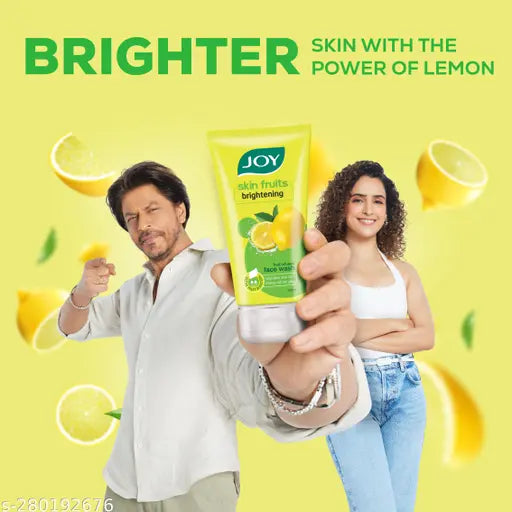 Joy Skin Brightening Lemon Face Wash For Oily Skin | Reduces Dark Spots & Oiliness (150mlx2) (300ml)