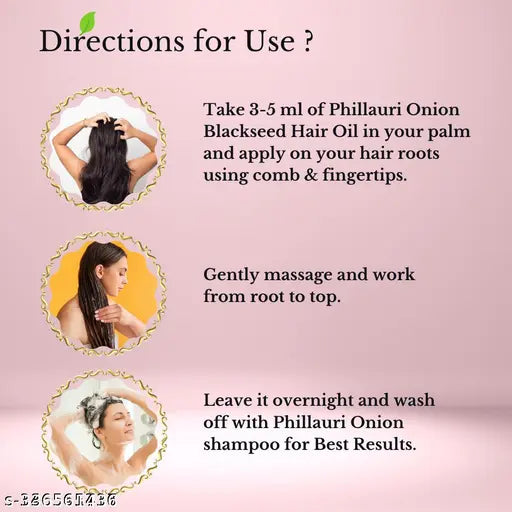 Onion Black Seed Oil Ultimate Hair Care Kit ( Hair Oil(100ml)+ Shampoo(100ml))- Net Vol Hair Care Combo(2 Items in the set) PACK OF 3